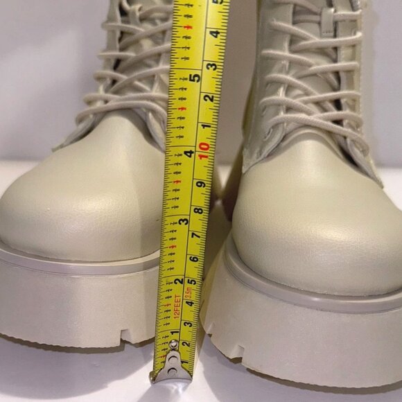 Womens Boots Size 9 Circus by Sam Edelman Larsa Ivory Mid-Calf Boots Chunky - Picture 7 of 13